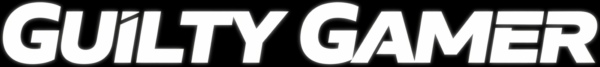 Guilty Gamer logo in black and white for header