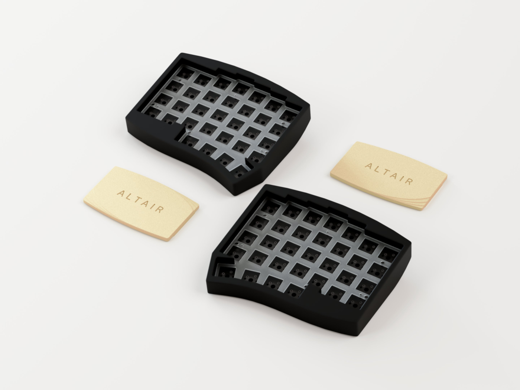 Mockup of black color for Altair keyboard