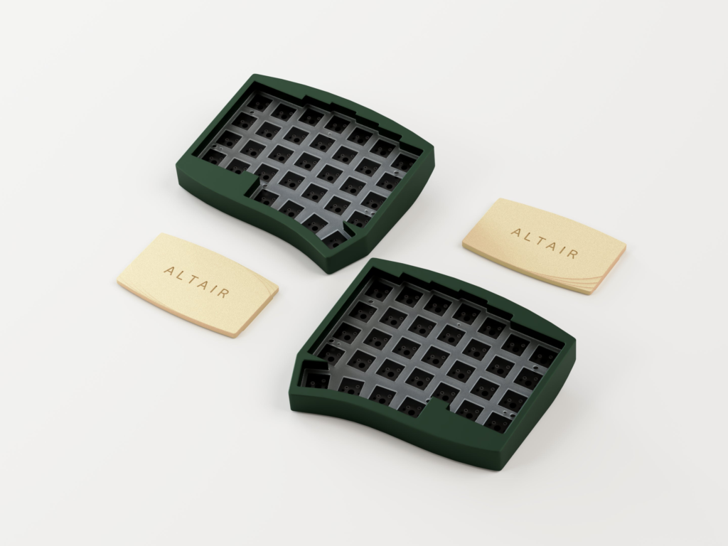 Mockup of green color for Altair keyboard