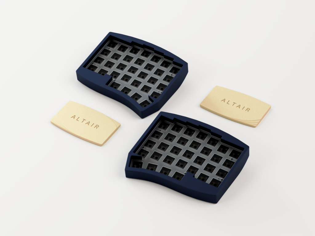 Mockup of Altair keyboard blue color