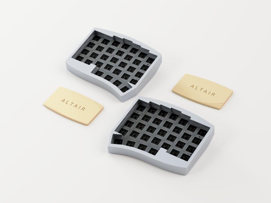 Mockup of Altair keyboard white color