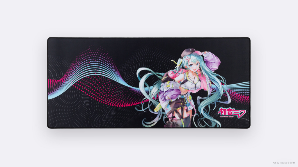 GMK Hatsune Miku deskpad pn gray background