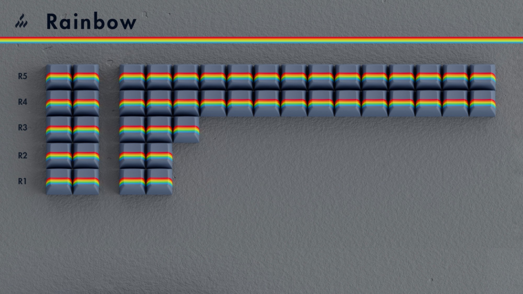 Rainbos 1u caps for KAT Retrobytes
