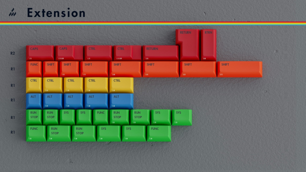 Colorful extension add on for KAT Retrobytes
