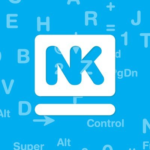 Novelkeys logo white and blue