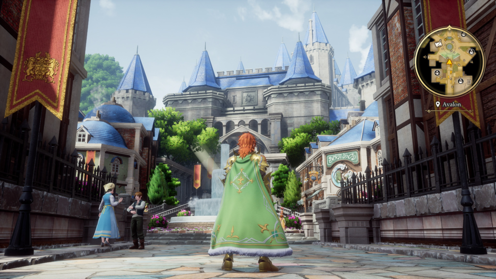 Romancing SaGa 2: Revenge of the Seven screenshot showing character standing in front of kingdom