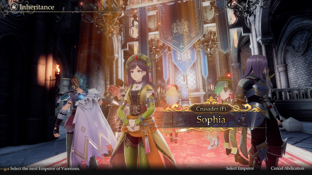 Romancing SaGa 2: Revenge of the Seven showing character that can be selected