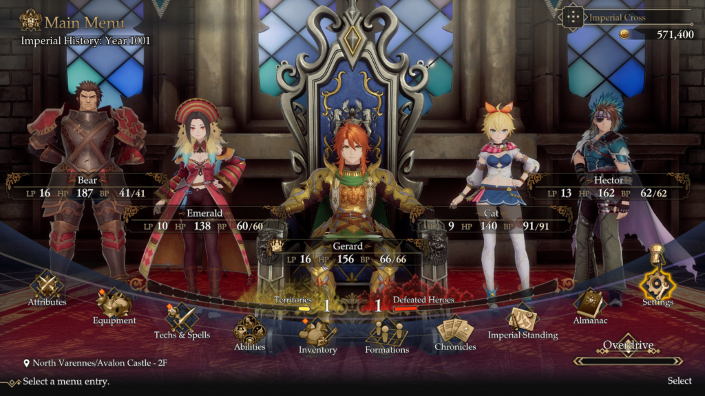 Romancing SaGa 2: Revenge of the Seven screenshot showing team