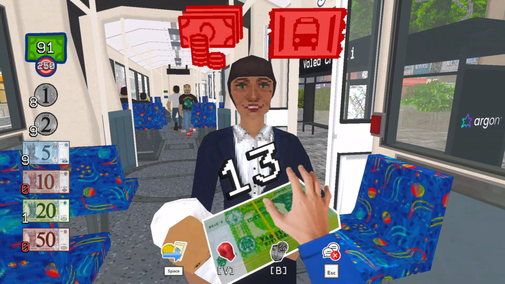 TROLEU screenshot from Steam showing rider paying for ride