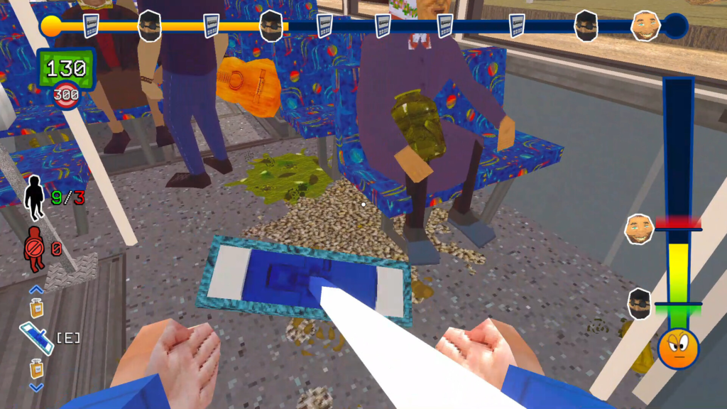 TROLEU screenshot from Steam showing cleaning aspect of the job