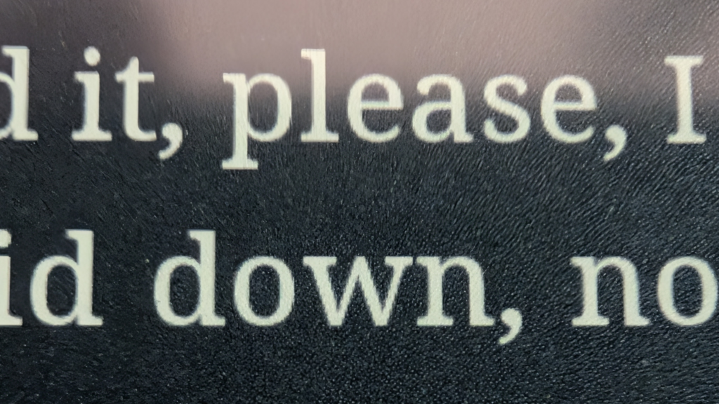 close up shot of the glyphs in the Boox Go 7