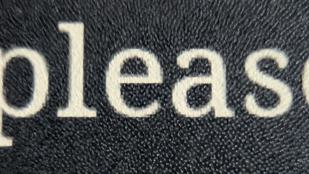 macro shot of glyphs in the Boox Go 7