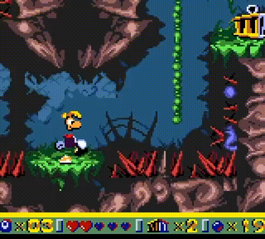 Rayman GIF created from video from Modretro, showing gameplay