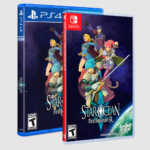 PS4 and Switch cases for Star Ocean: First Departure R on gray background
