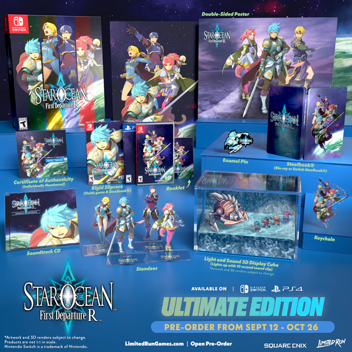 Star Ocean: First Departure R Ultimate Edition items pictured with logo