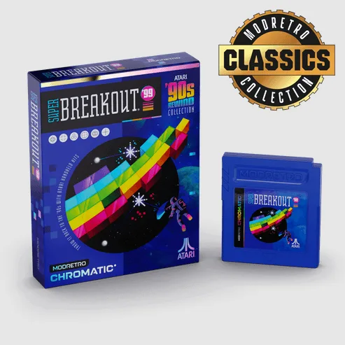 Atari ‘90s Rewind Collection showing Super Breakout's box and cart
