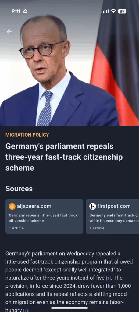 Kagi News app screenshot showing story sources