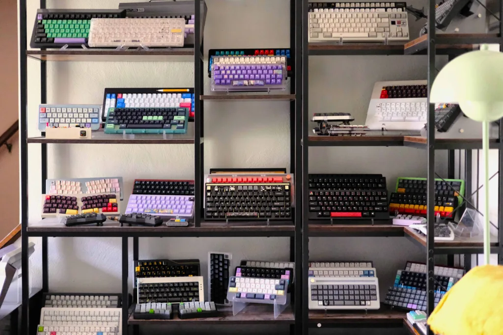 Photo of a wall of keyboards