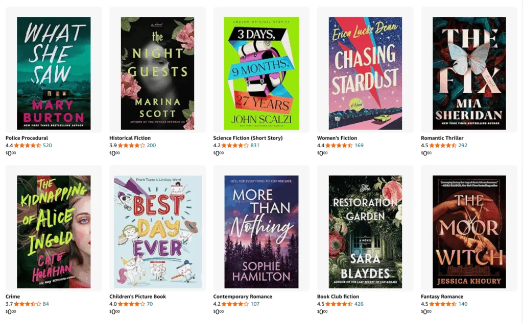 Screenshot of First Reads selection for October 2025