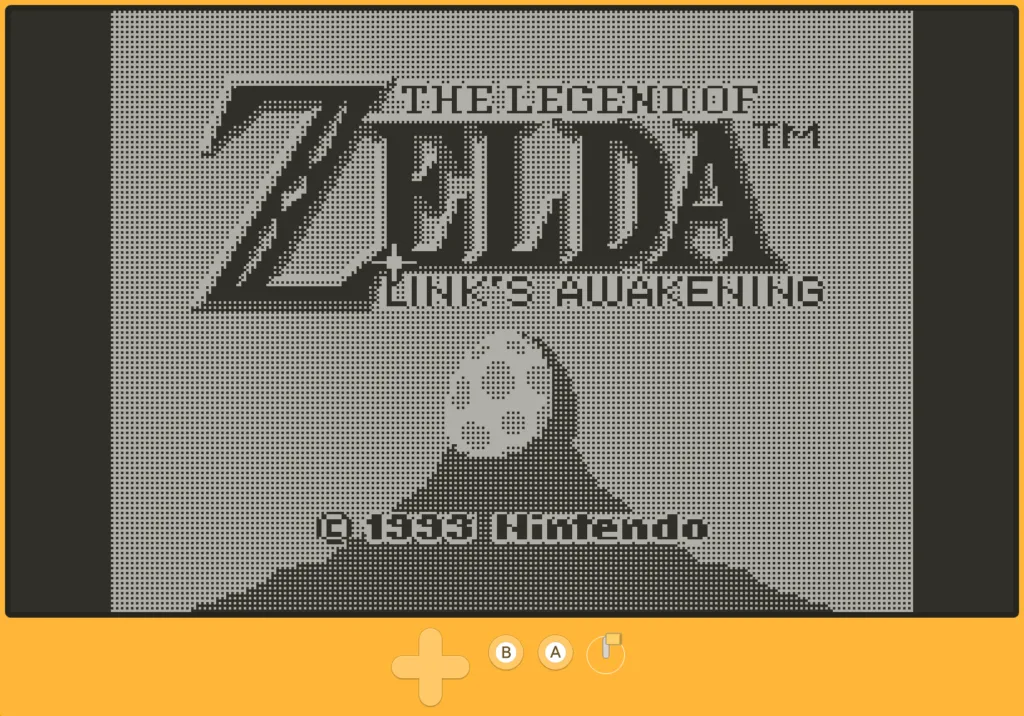 CranlBoy screenshot showing Zelda