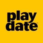 Playdate icon with black text on yellow back ground