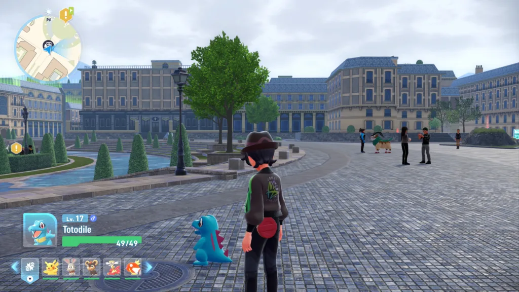 Pokémon Legends: Z-A screenshot showing town street