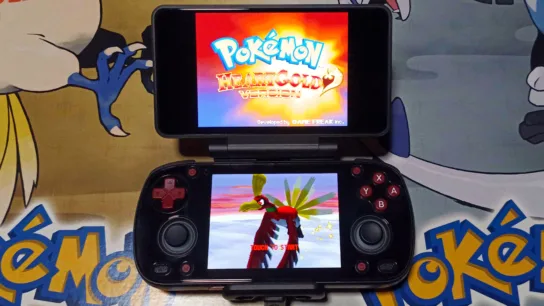 Retroid Dual Screen playing Pokemon