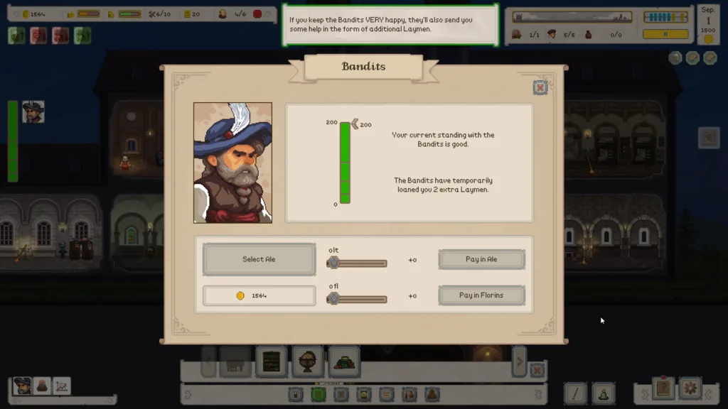 Ale Abbey bribe bandits window