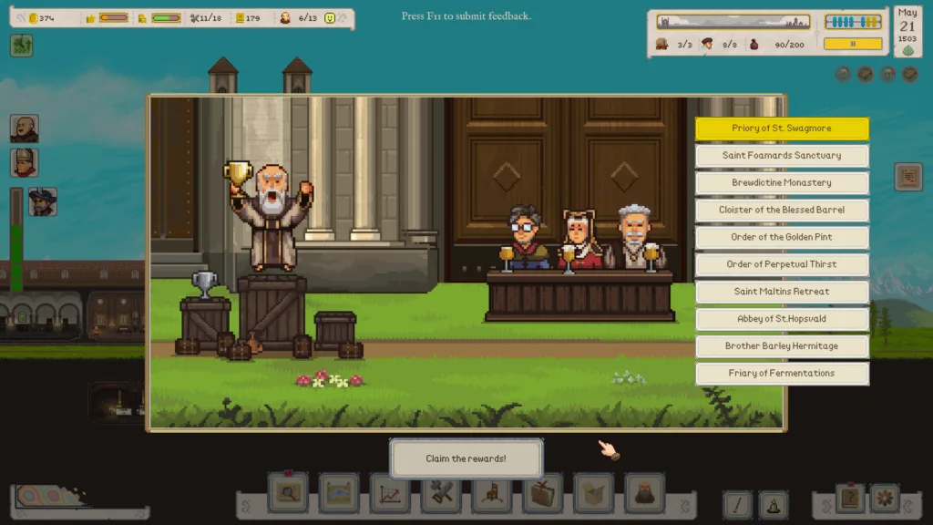 Ale Abbey competition winner screen