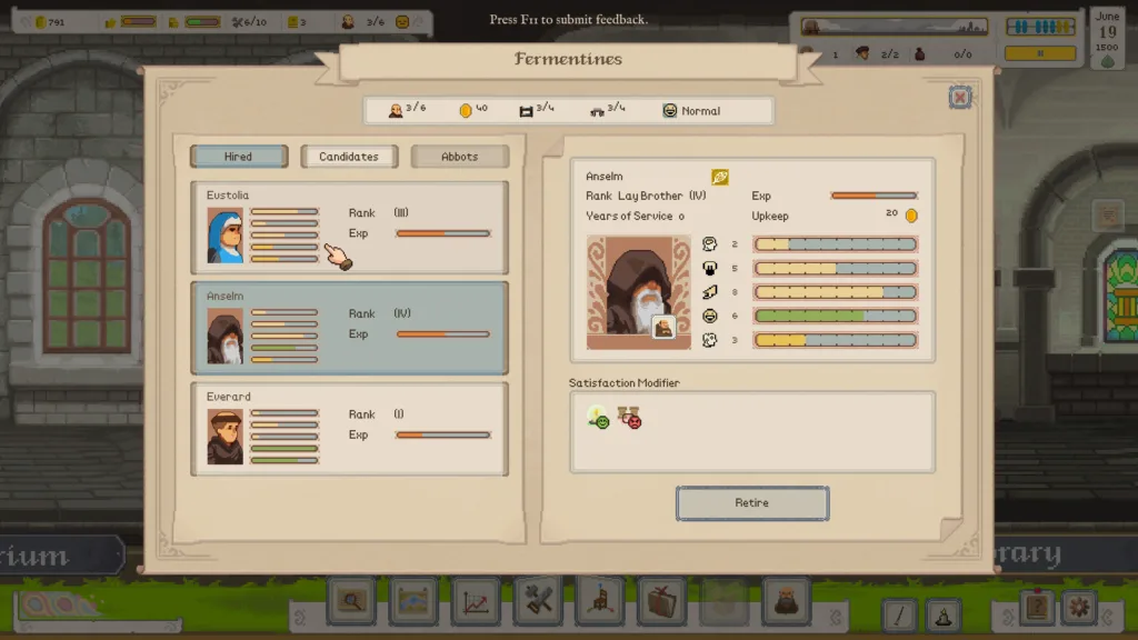 Ale Abbey fermentine statistics