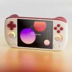 Ayaneo Pocket AIR Mini in red and white on orange and white background