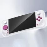 GameMT E6 Max in white and purple on gradient background