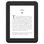 Nook Glowlight 4 showing text on screen on white background