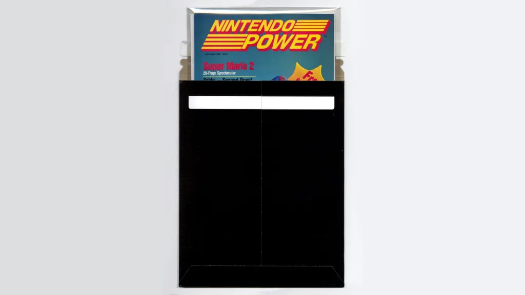 Nintendo Power peeking out of a mailbox