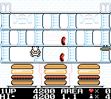 BurgerTime Deluxe screenshot showing gameplay level clear