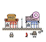 BurgerTime Deluxe screenshot showing beginning of game