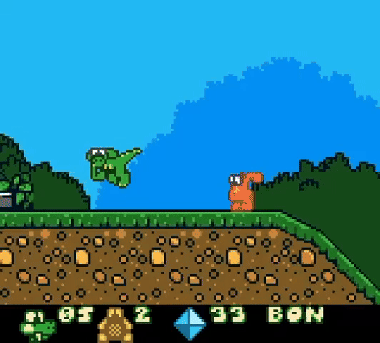 Croc: 25th Anniversary Edition gif showing gameplay from Modretro