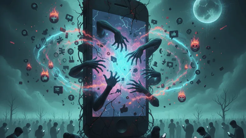 Image showing the evils of social media