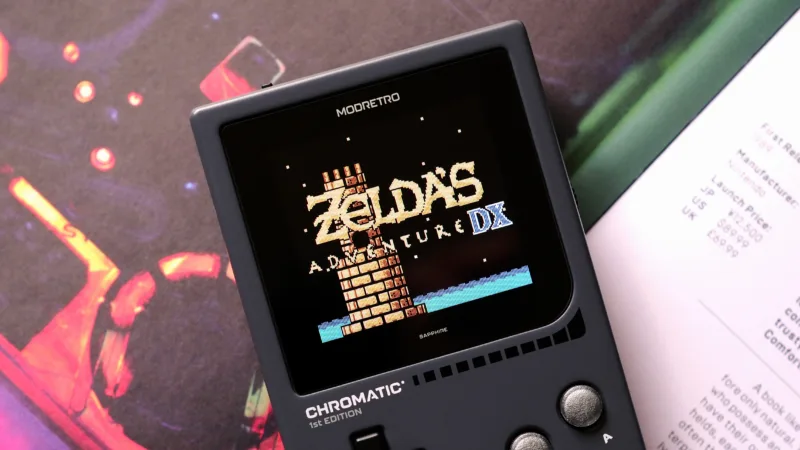 Zelda's Adventure DX playing on Chromatic screen
