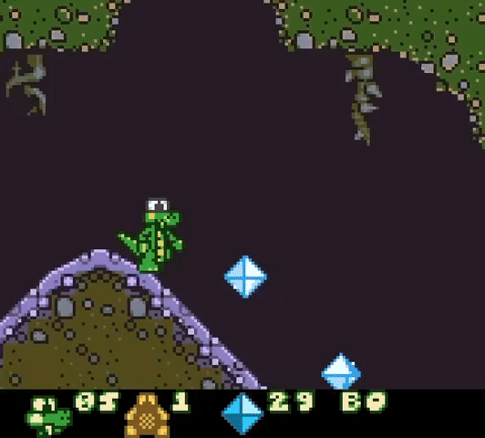 Croc: 25th Anniversary Edition gif showing gameplay from modretro