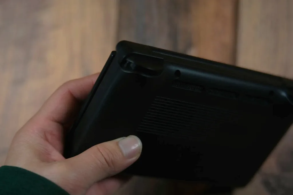 A picture showing one of the Thor's trigger buttons.