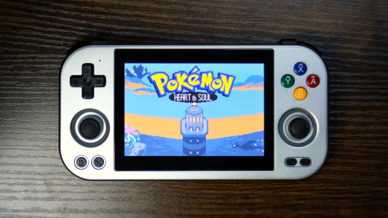 Heart & Sould ROM hack playing on handheld screen