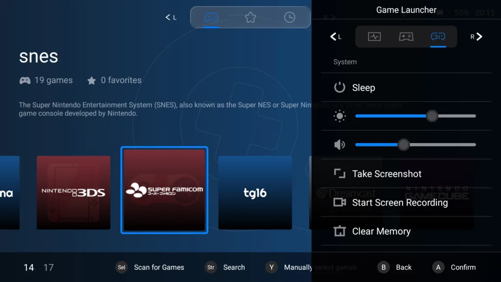Mangmi game launcher system tab