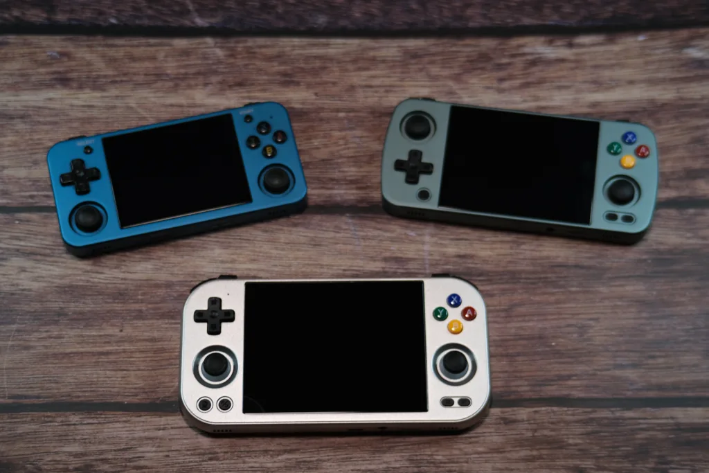 A picture of the RG353m, 405m, and 477m.