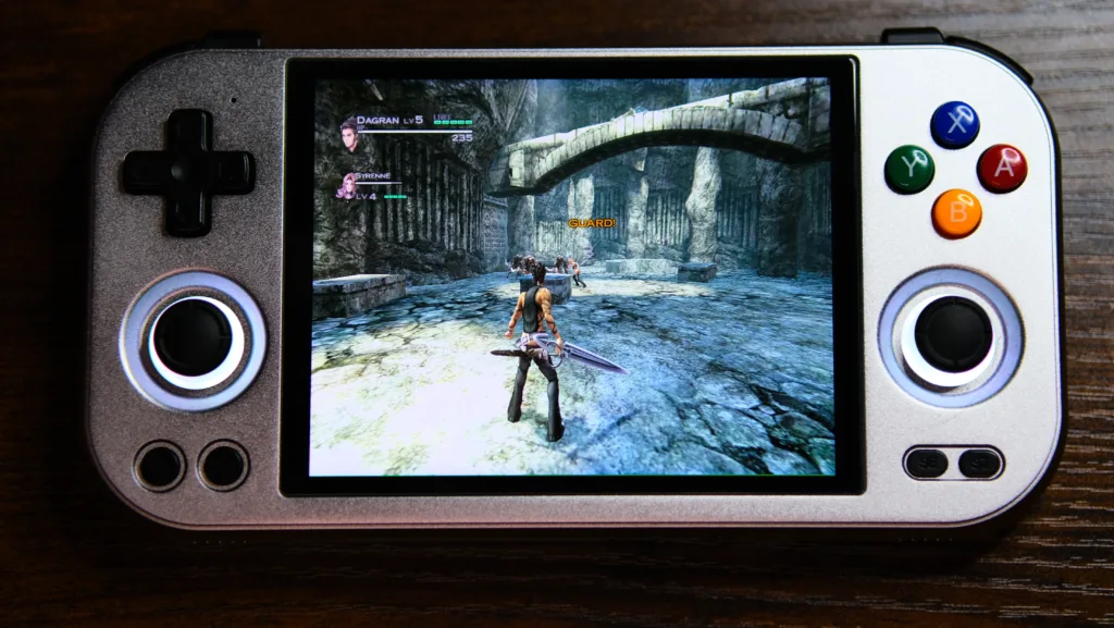 A picture of The Last Story running on the RG 477m.