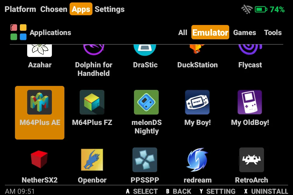 MagicX One 35 Dawn launcher Apps screen
