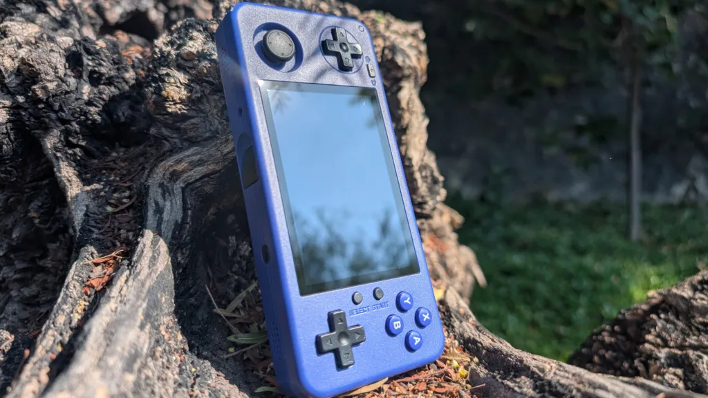 Blue MagicX One 35 sitting vertically on a tree