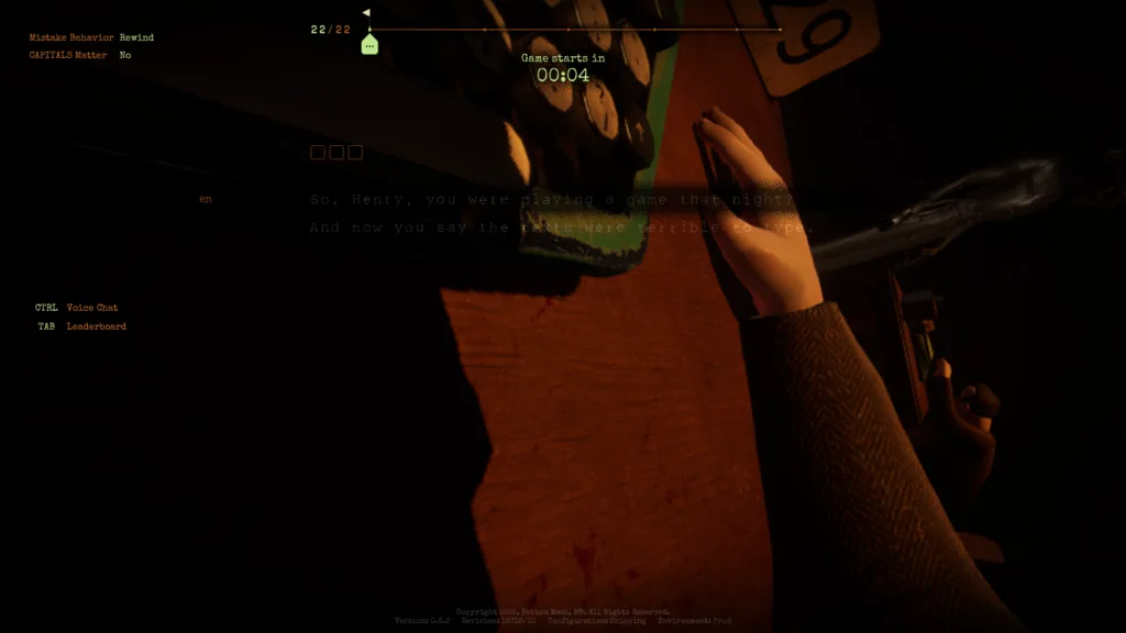 Opening shot of waking up in Final Sentence