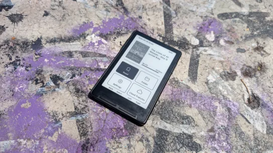 Xteink X3 on concrete with graffiti